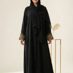 عباءة خليجية مخملية بقصة واسعة - صورة 2