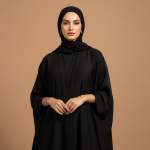 عباءة خليجية مخملية بقصة واسعة - صورة 3